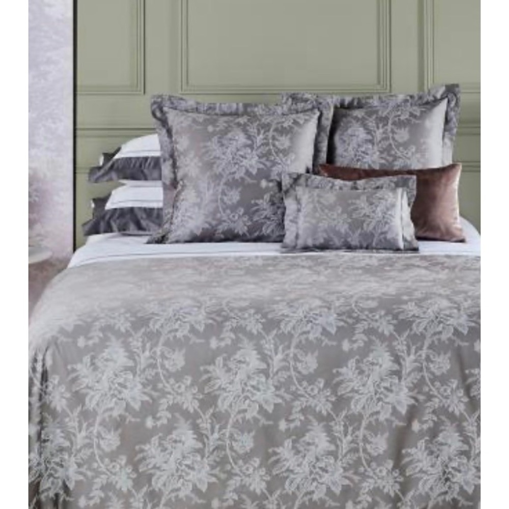 Yves Delorme Paris Aurore Floral Organic Cotton Euro Pillow Shams Set of 2 - Picture 11 of 11